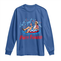 George Washington 4th of July Pool Party Long Sleeve Shirt Let's Get This Party Founded