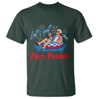 George Washington 4th of July Pool Party T Shirt Let's Get This Party Founded