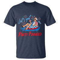 George Washington 4th of July Pool Party T Shirt Let's Get This Party Founded