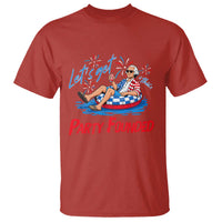 George Washington 4th of July Pool Party T Shirt Let's Get This Party Founded