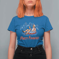 George Washington 4th of July Pool Party T Shirt For Women Let's Get This Party Founded