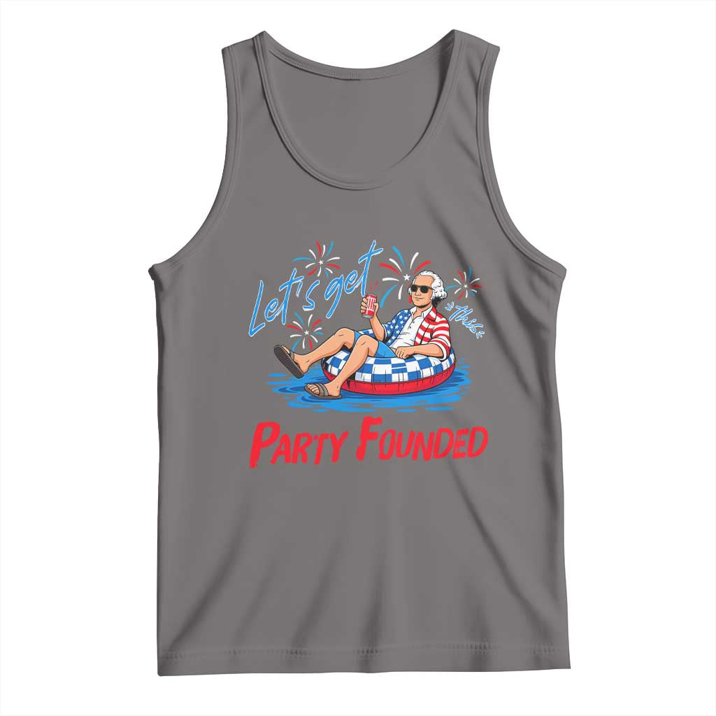 George Washington 4th of July Pool Party Tank Top Let's Get This Party Founded