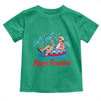 George Washington 4th of July Pool Party Toddler T Shirt Let's Get This Party Founded