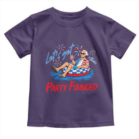 George Washington 4th of July Pool Party Toddler T Shirt Let's Get This Party Founded