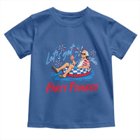 George Washington 4th of July Pool Party Toddler T Shirt Let's Get This Party Founded
