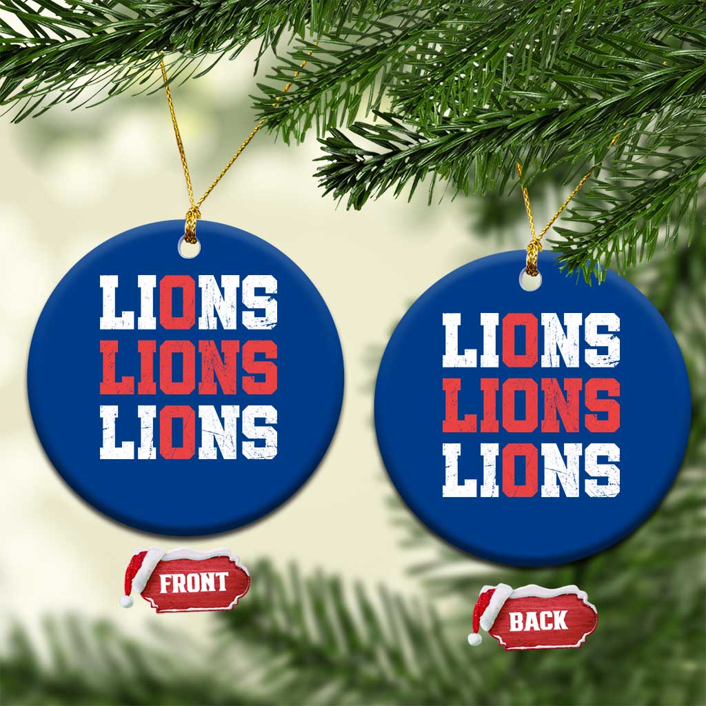 England Lions Soccer English Pride Ceramic Ornament