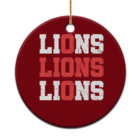 England Lions Soccer English Pride Ceramic Ornament