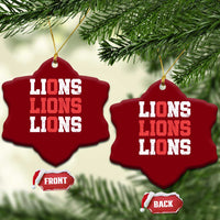 England Lions Soccer English Pride Ceramic Ornament