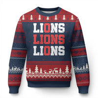 England Lions Soccer English Pride Ugly Christmas Sweater