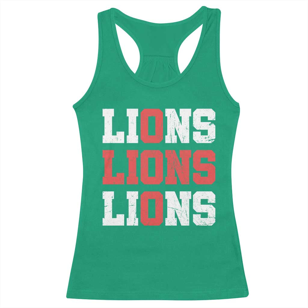 England Lions Soccer English Pride Racerback Tank Top