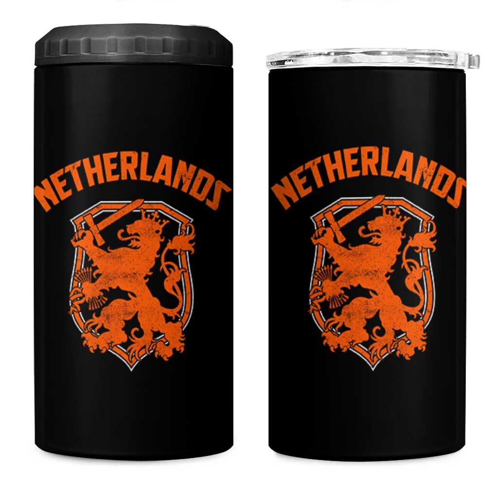 Netherlands Dutch Republic Lion Vintage Holland Crest 4 in 1 Can Cooler Tumbler