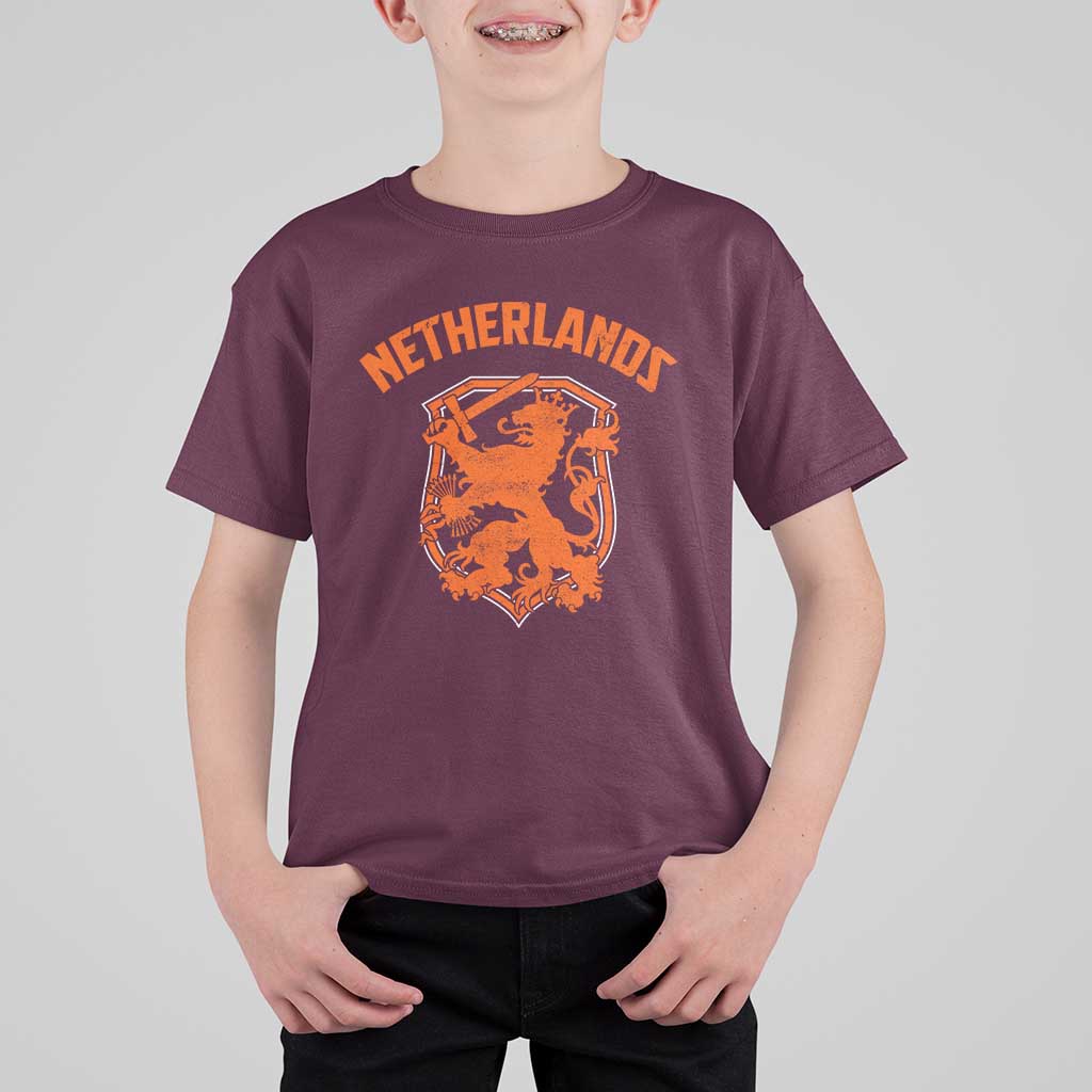 Netherlands Dutch Republic Lion Vintage Holland Crest T Shirt For Kid