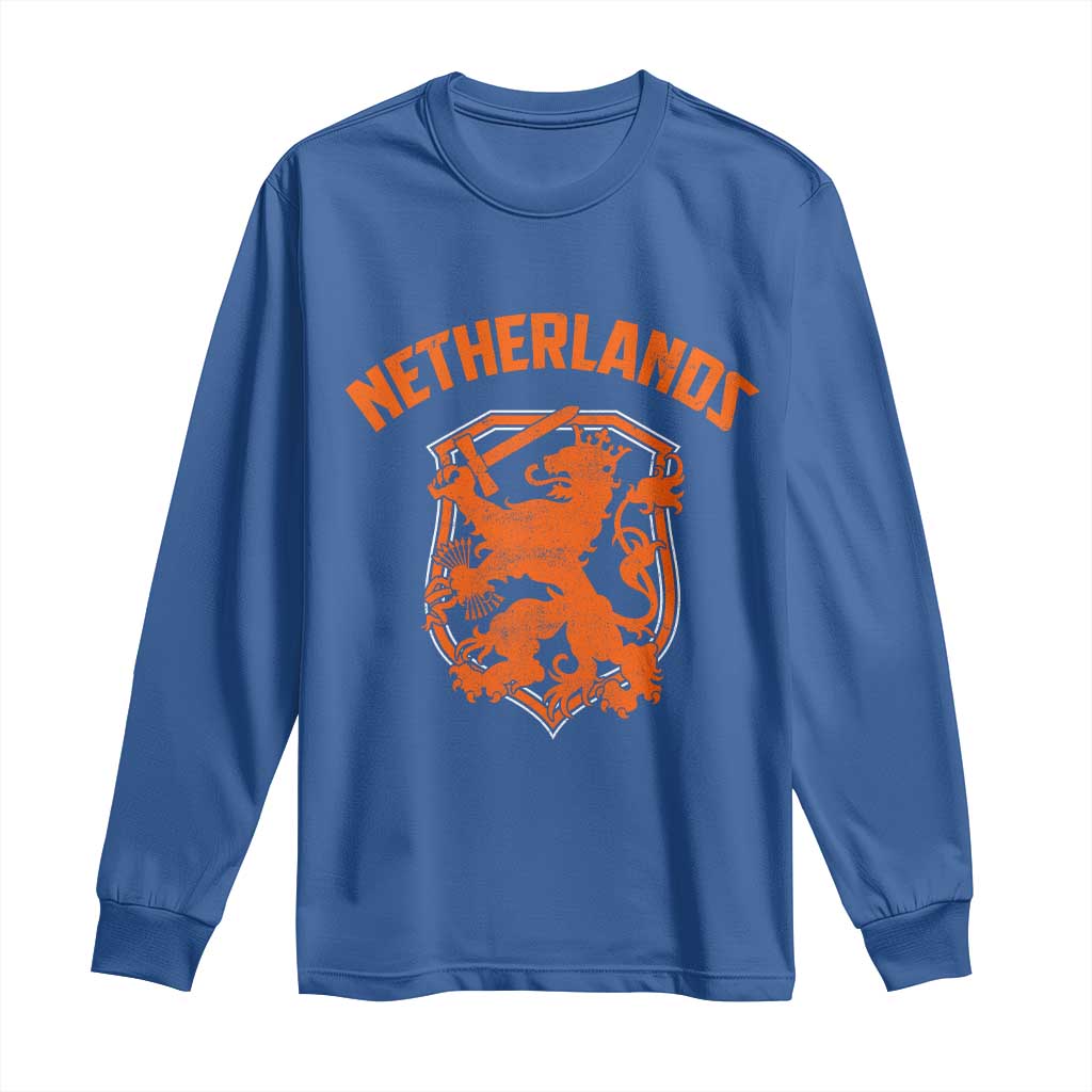 Netherlands Dutch Republic Lion Vintage Holland Crest Long Sleeve Shirt