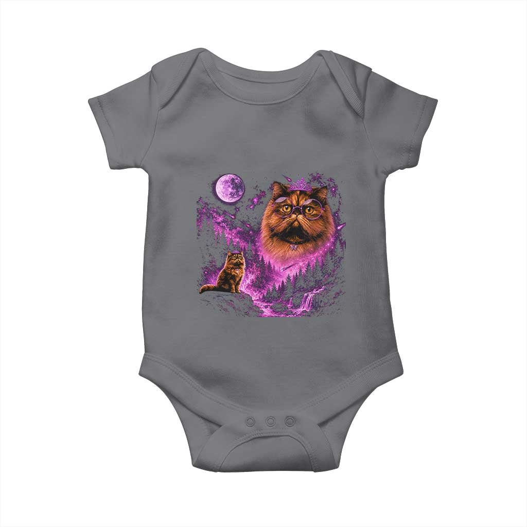 Princess Cat Howling To The Moon Vintage 90s Nature Baby Onesie