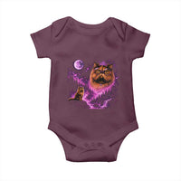 Princess Cat Howling To The Moon Vintage 90s Nature Baby Onesie