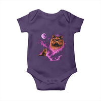 Princess Cat Howling To The Moon Vintage 90s Nature Baby Onesie