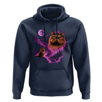 Princess Cat Howling To The Moon Vintage 90s Nature Hoodie