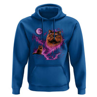 Princess Cat Howling To The Moon Vintage 90s Nature Hoodie
