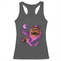 Princess Cat Howling To The Moon Vintage 90s Nature Racerback Tank Top