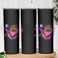 Princess Cat Howling To The Moon Vintage 90s Nature Skinny Tumbler