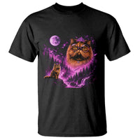 Princess Cat Howling To The Moon Vintage 90s Nature T Shirt