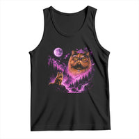 Princess Cat Howling To The Moon Vintage 90s Nature Tank Top
