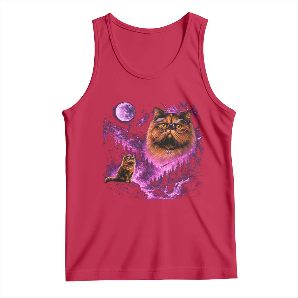 Princess Cat Howling To The Moon Vintage 90s Nature Tank Top