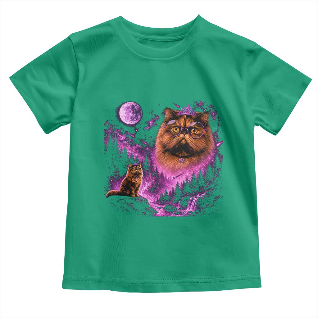 Princess Cat Howling To The Moon Vintage 90s Nature Toddler T Shirt