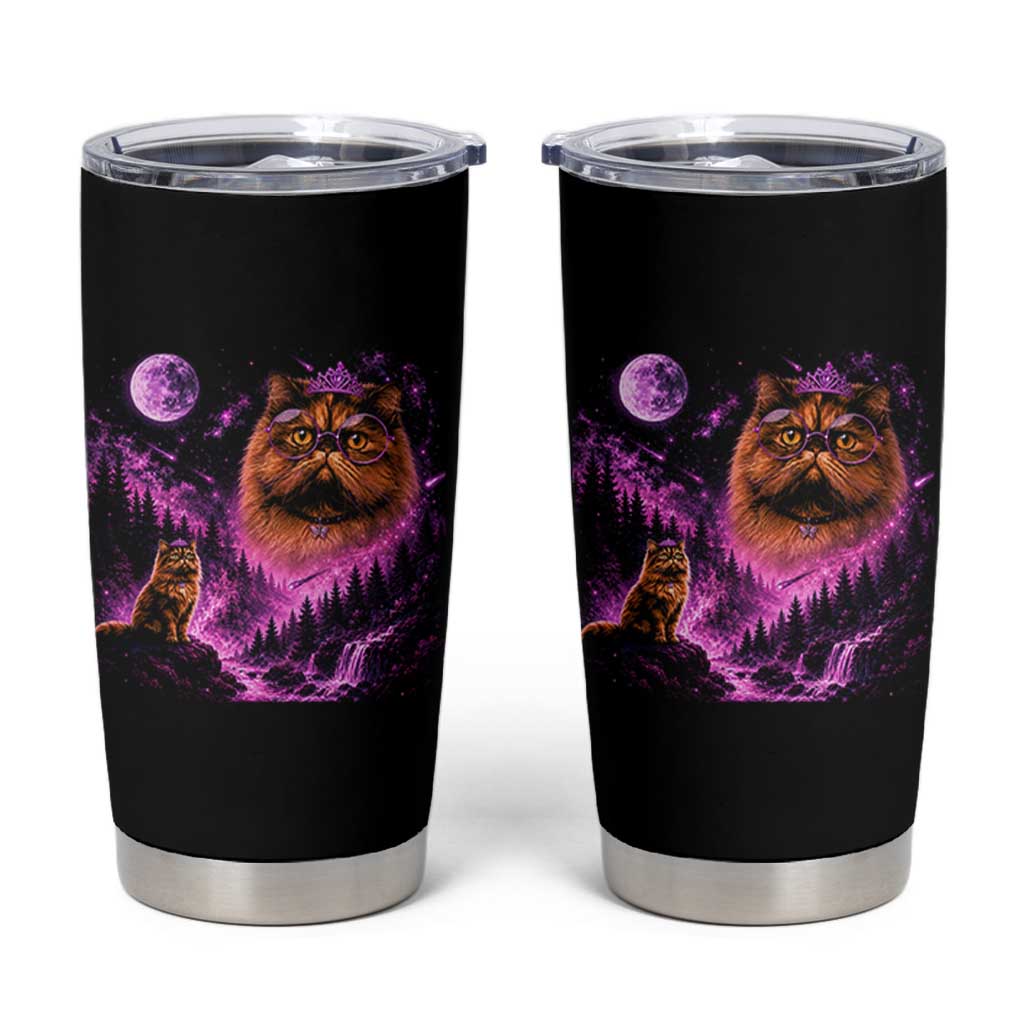 Princess Cat Howling To The Moon Vintage 90s Nature Tumbler Cup