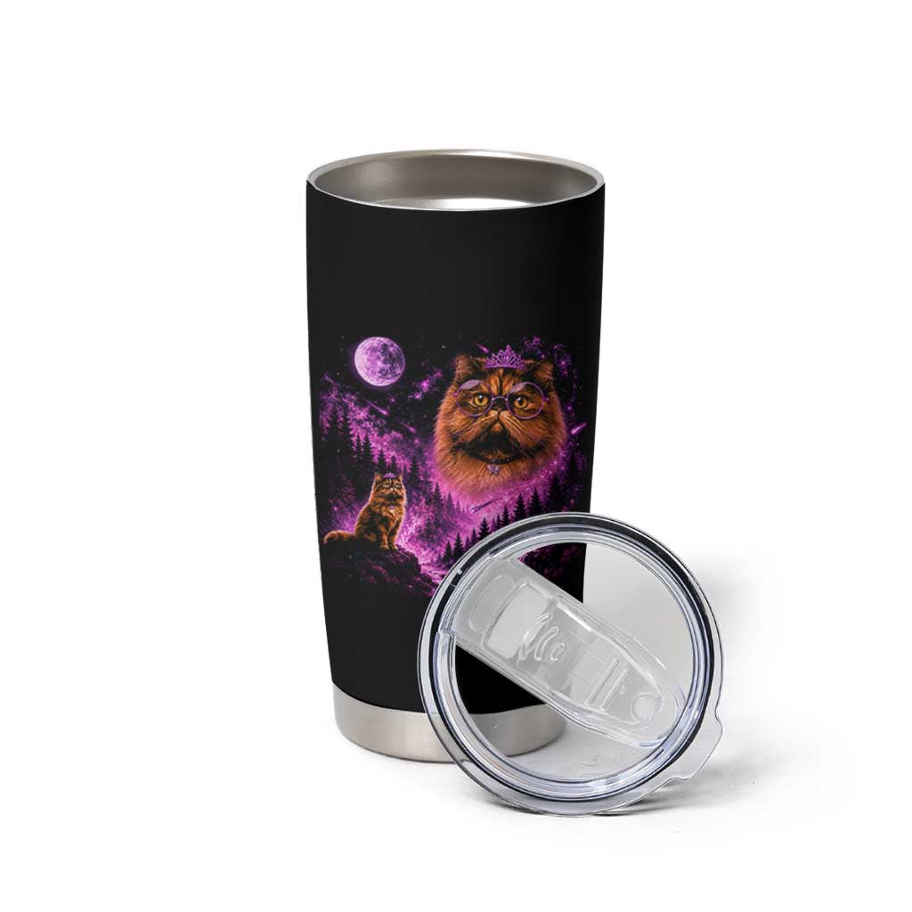 Princess Cat Howling To The Moon Vintage 90s Nature Tumbler Cup