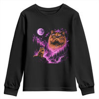 Princess Cat Howling To The Moon Vintage 90s Nature Youth Sweatshirt