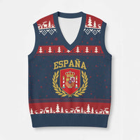 Espana Escudo Retro Spain Coat of Arms Español V-Neck Knit Sweater Vest