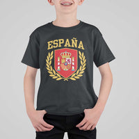 Espana Escudo Retro Spain Coat of Arms Español T Shirt For Kid