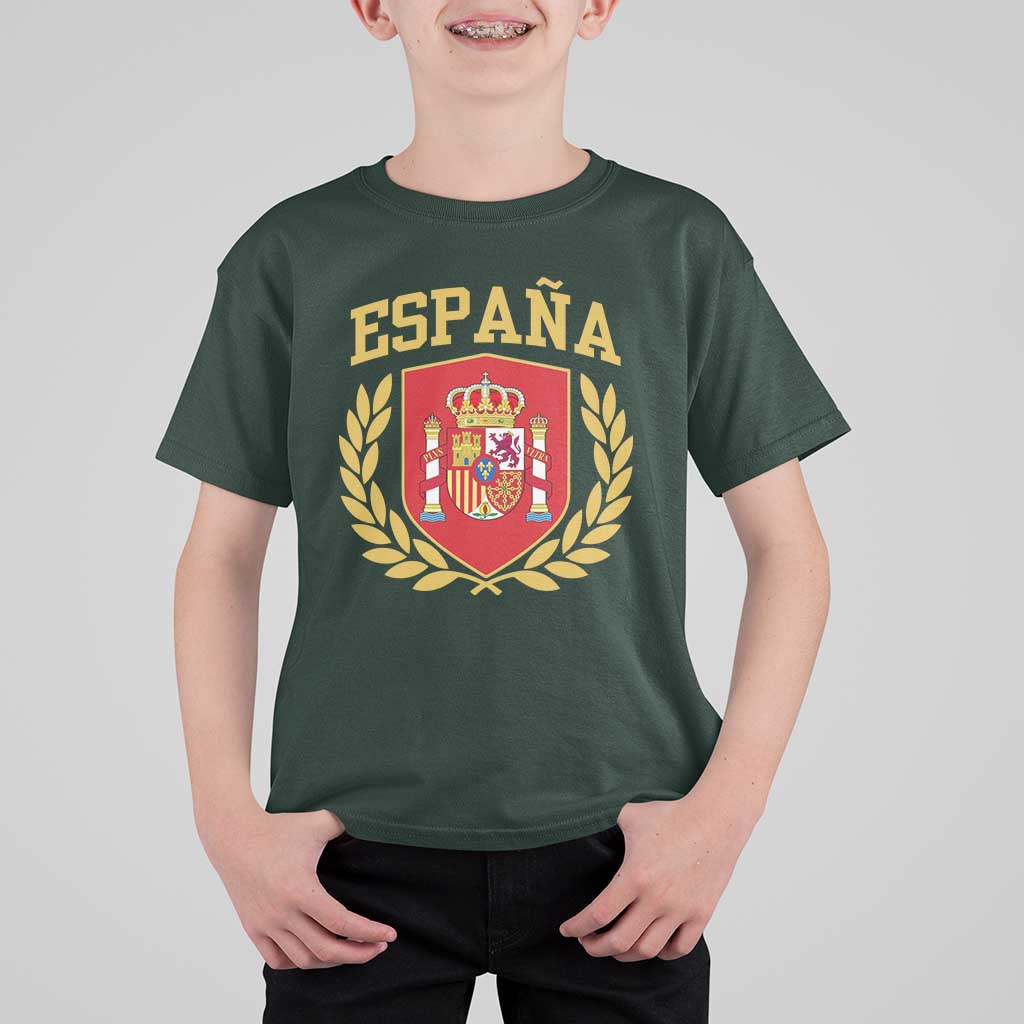 Espana Escudo Retro Spain Coat of Arms Español T Shirt For Kid