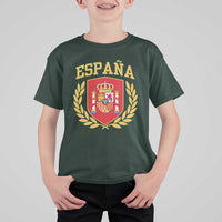 Espana Escudo Retro Spain Coat of Arms Español T Shirt For Kid