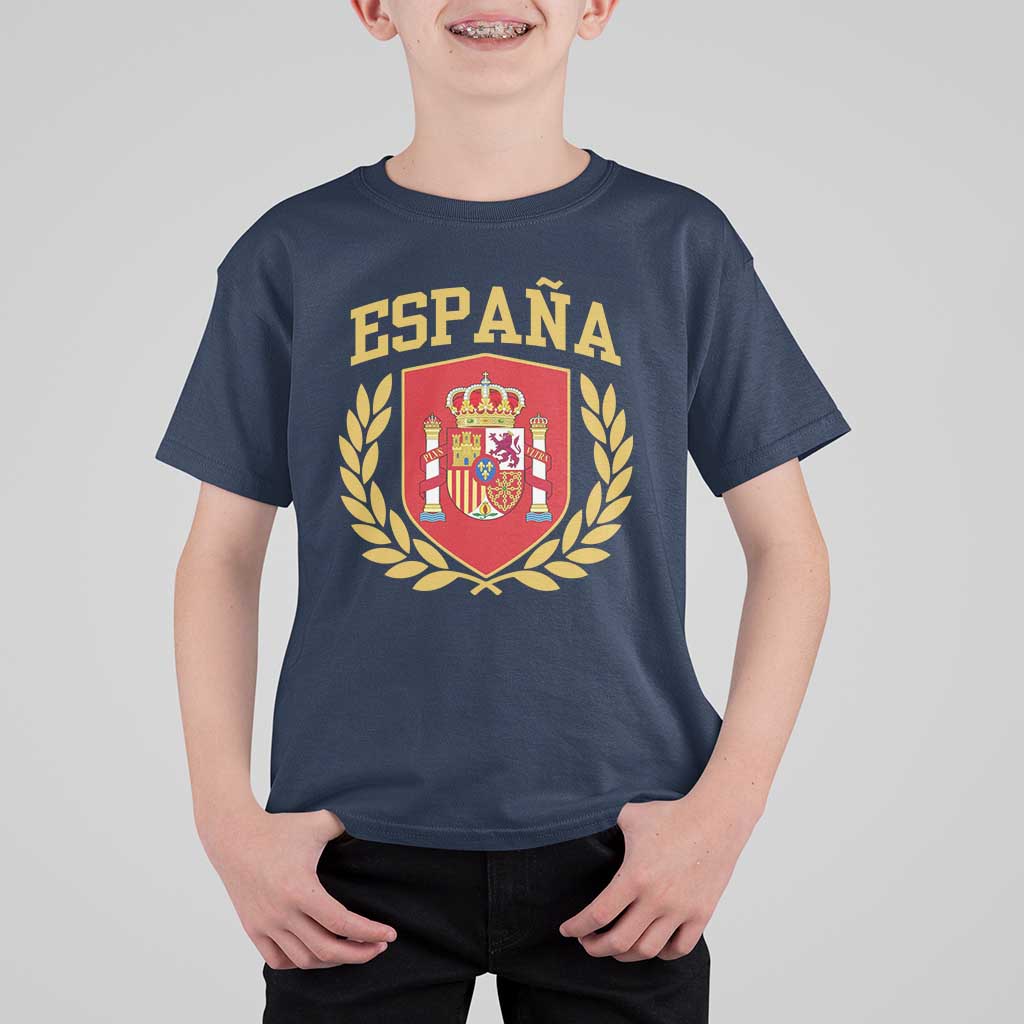 Espana Escudo Retro Spain Coat of Arms Español T Shirt For Kid