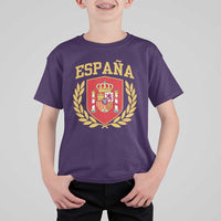 Espana Escudo Retro Spain Coat of Arms Español T Shirt For Kid