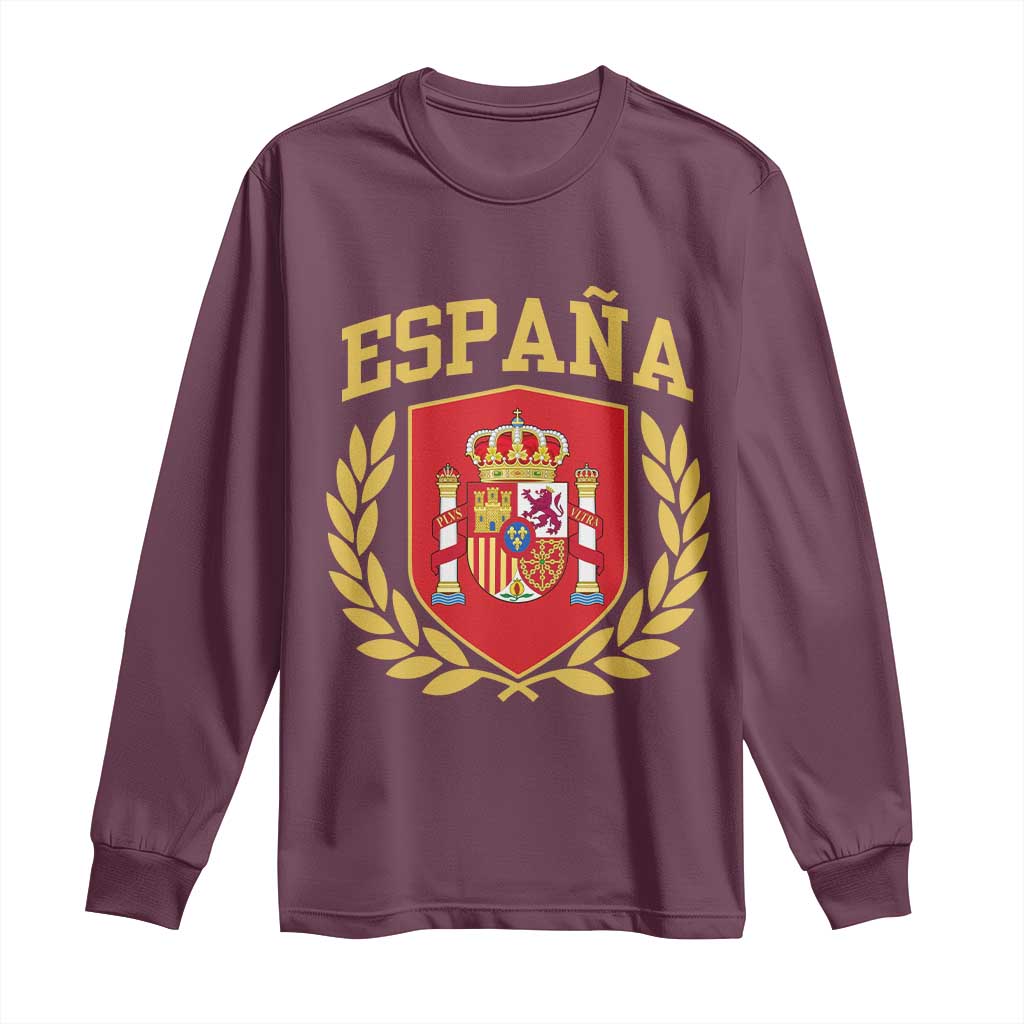 Espana Escudo Retro Spain Coat of Arms Español Long Sleeve Shirt