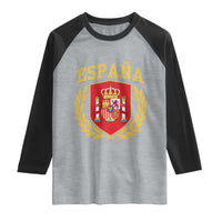 Espana Escudo Retro Spain Coat of Arms Español Raglan Shirt