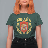 Espana Escudo Retro Spain Coat of Arms Español T Shirt For Women