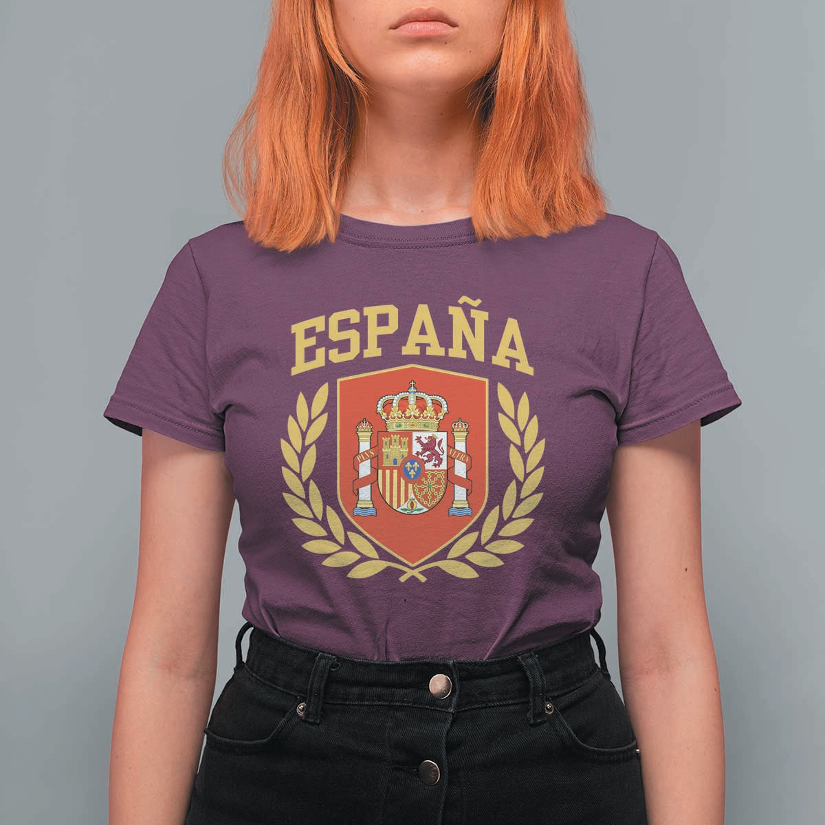 Espana Escudo Retro Spain Coat of Arms Español T Shirt For Women