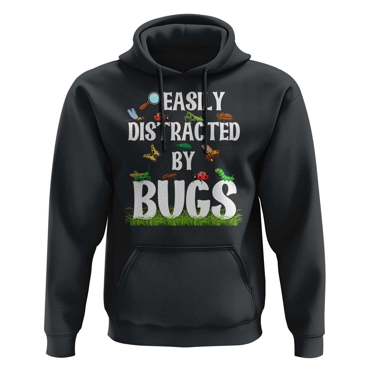 Funny Insects Hoodie Easily Distracted By Bugs Science School - Wonder Print Shop