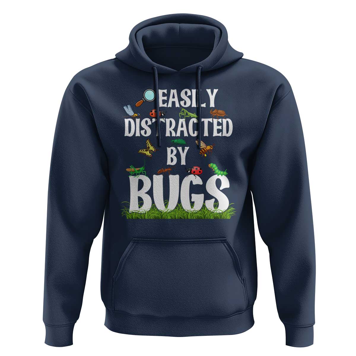 Funny Insects Hoodie Easily Distracted By Bugs Science School - Wonder Print Shop