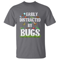Funny Insects T Shirt Easily Distracted By Bugs Science School - Wonder Print Shop