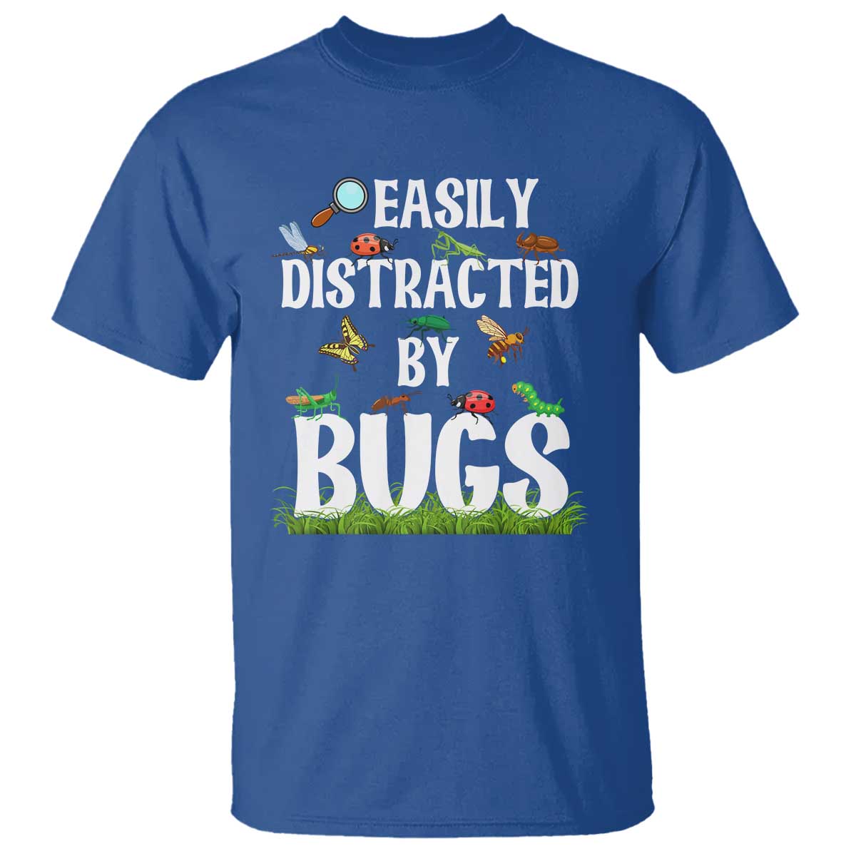 Funny Insects T Shirt Easily Distracted By Bugs Science School - Wonder Print Shop