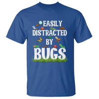 Funny Insects T Shirt Easily Distracted By Bugs Science School - Wonder Print Shop