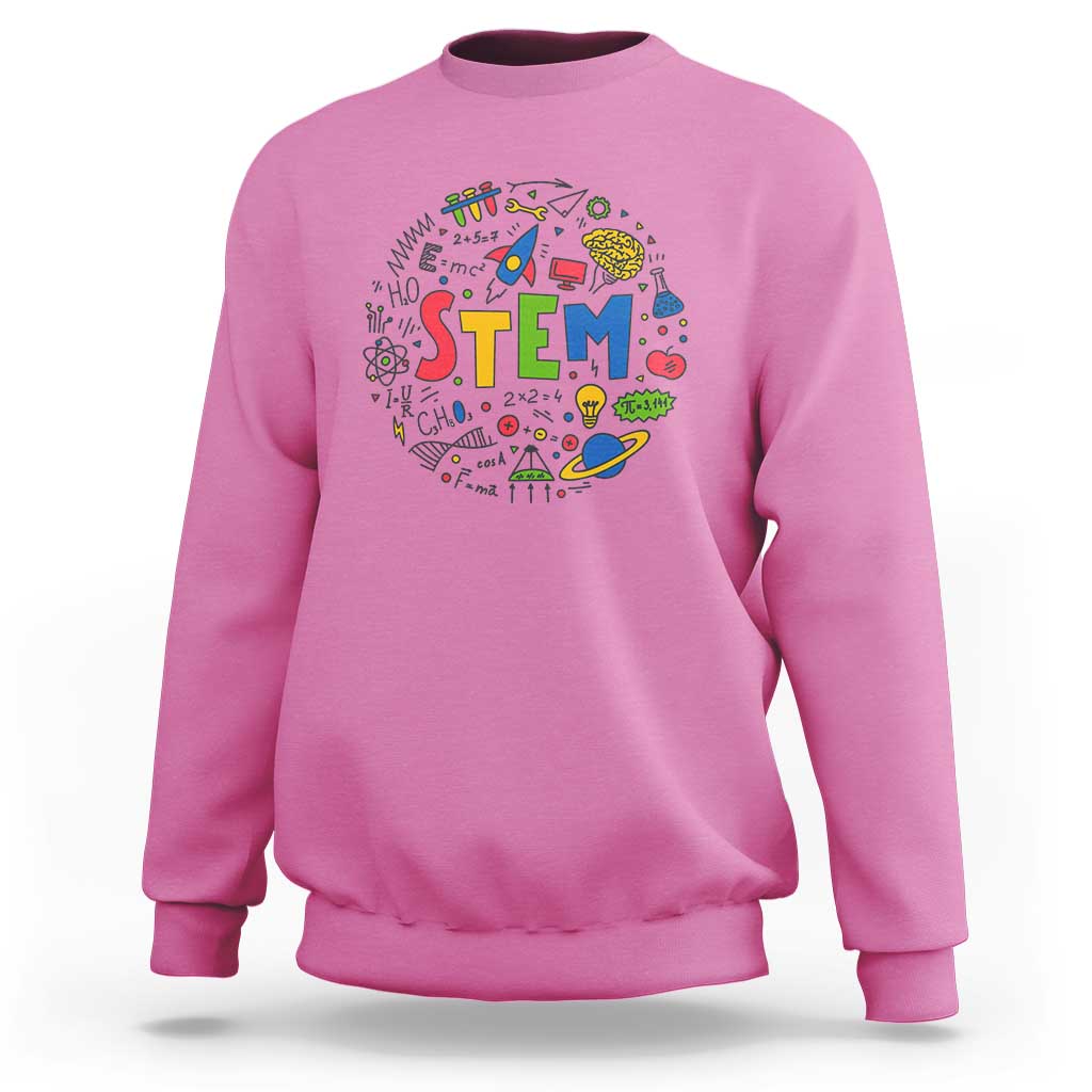 STEM Teacher Sweatshirt Science Technology Engineering Math School - Wonder Print Shop
