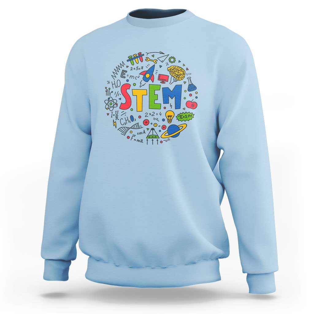 STEM Teacher Sweatshirt Science Technology Engineering Math School - Wonder Print Shop