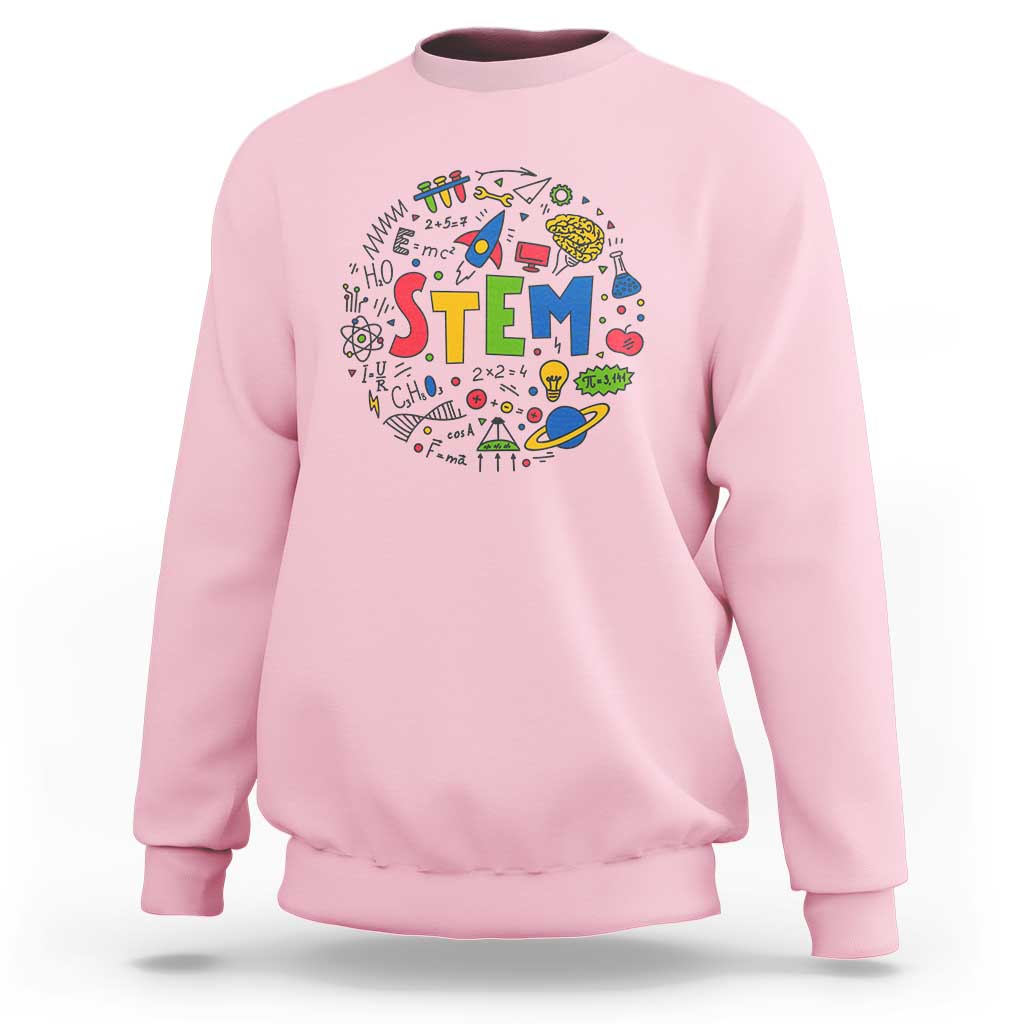 STEM Teacher Sweatshirt Science Technology Engineering Math School - Wonder Print Shop