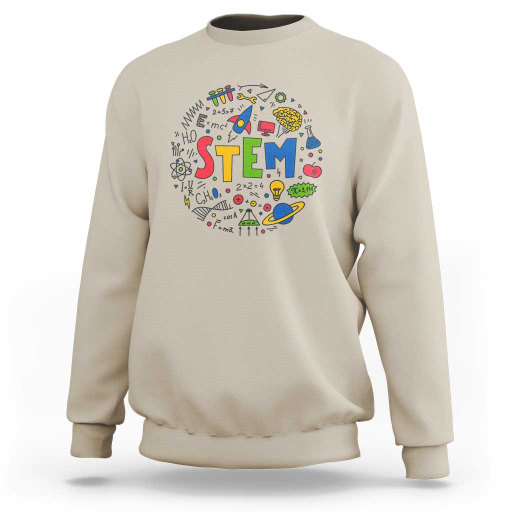 STEM Teacher Sweatshirt Science Technology Engineering Math School - Wonder Print Shop